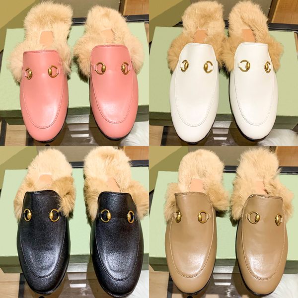 Moda Mulheres chinelas de Princetown Bordado Horsebit Slide Mula Flipes de l￣ Sapatos de luxo preto rosa rosa rosa rosa Tiger designer bordado sand￡lia
