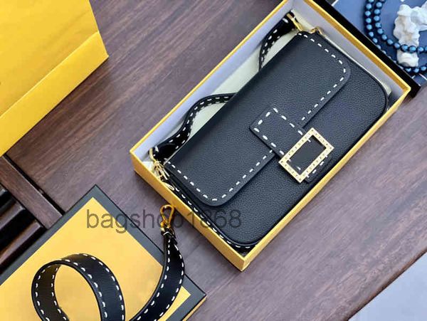 22s Designer Bag Women Bags Handbag External Suture Shoulder Leather Designer Crossbody Female Square Packs with Wide Belt