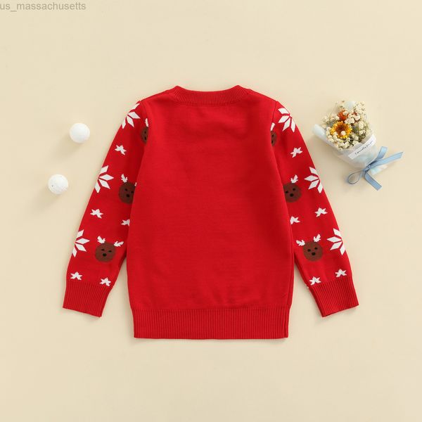 Abiti coordinati per la famiglia Citgeett Autunno Natale Bambini Bambini piccoli Ragazze Maglione casual Ragazzi Cartone animato Manica lunga Pullover Maglieria Abiti natalizi