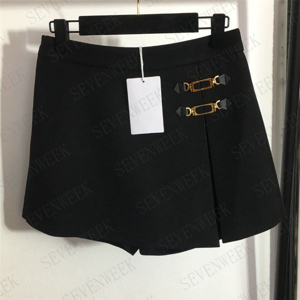 Surias de shorts femininos de alta qualidade com damas de moda de luxo de fivela dourada para casamento de festa para festas