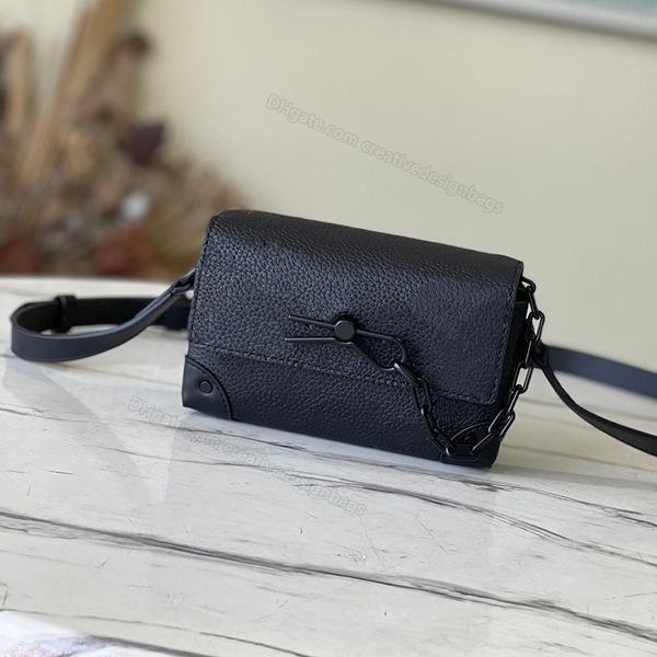 7a erkek postacı omuz crossbody vapur çanta yumuşak kabartmalı siyah çiçek ön cep kapağı ve mıknatıs kilit zip bölme çanta kutusu 18cm l309