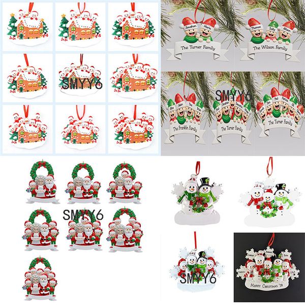 DIY Ornamento de Natal Resina Luz Pingente Longo Nome Manusivo Greetings Snowman Resina de Natal Decoração de Holding para Presente