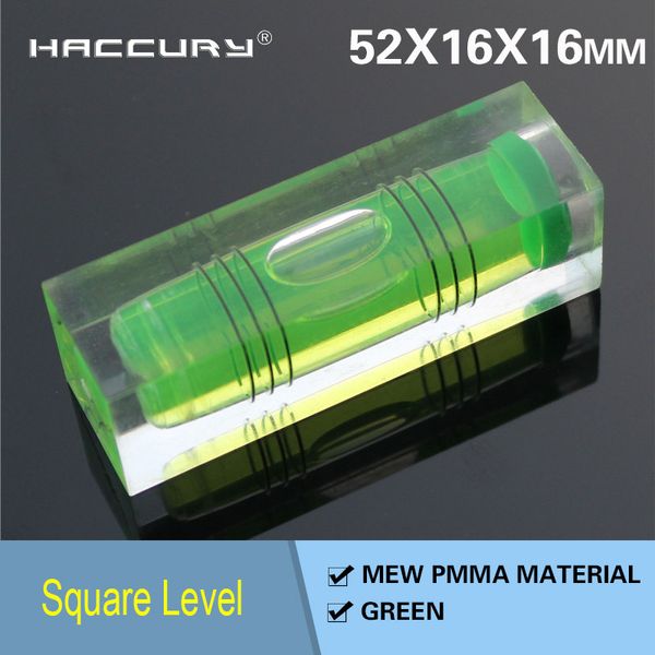 10pcs/lot haccury küçük kabarcık seviyesi ruh akrilik kare seviye ölçüm enstrümanı Çerçeve TV boyutu 52x16x16mm