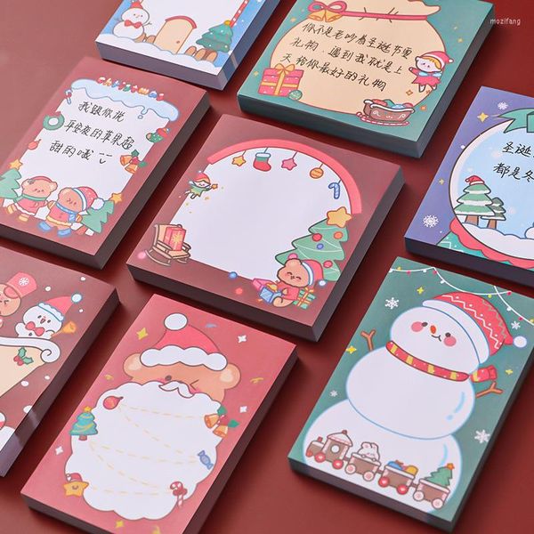 Kawaii Santa Claus Christmas Memo Pad Pad Stick Note Sheets для списка наклейка на наклейку школа канцелярские товары канцелярские товары канцелярские принадлежности