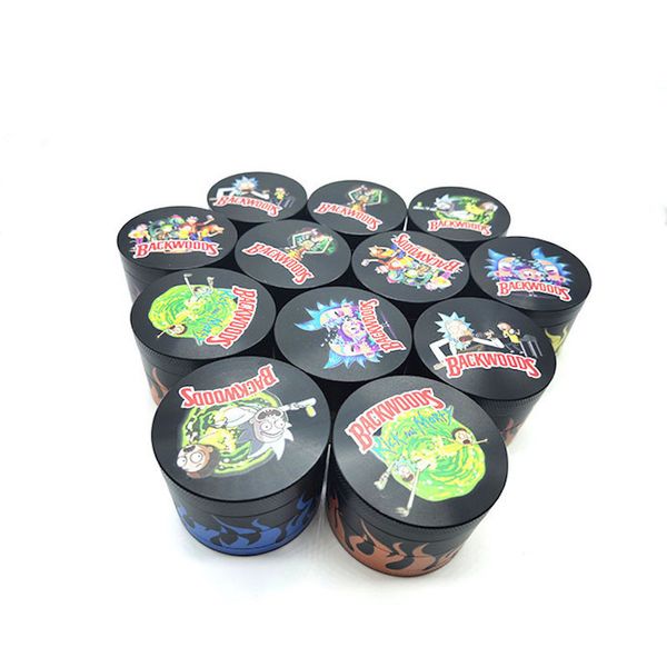 Acessórios para fumantes Marca de atacado Custom Your Own Logo Grinders 40mm/50mm/55mm/63mm/100mm 4 player grande tamanho zicn liga de metal