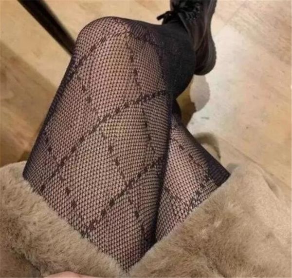 Tasarımcı kadın seksi dantel çorap moda mektupları desen uzun çoraplar klasik çoraplar sıcak çorap tayt taytlar mektup baskısı baskı iç çamaşırı