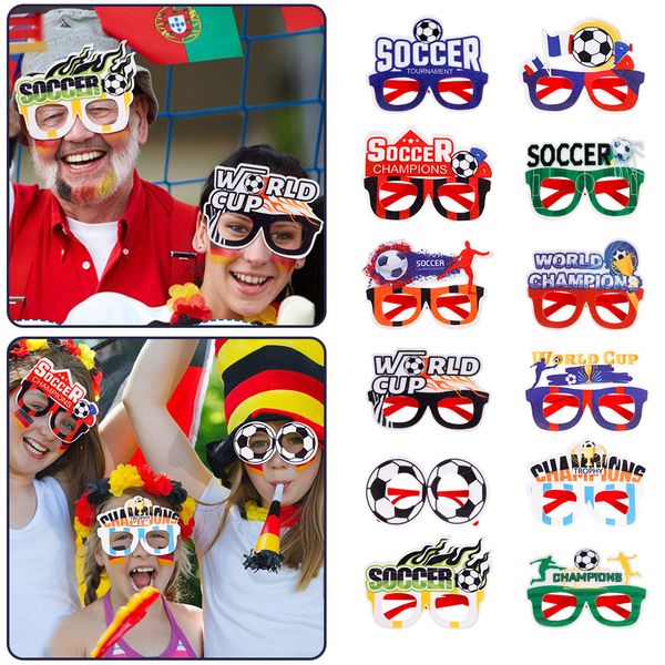 Occhiali per la Coppa del Mondo 2022, decorazioni per feste di calcio, occhiali, oggetti di scena, regali souvenir