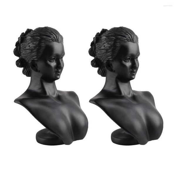 Sacchetti per gioielli 2 pezzi manichino busto da donna 3D per espositore per orecchini pendenti con collana