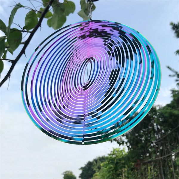 Decorações de Natal 3d Metal Wind Chimes Spinner Bell Pinging for Room Wedding Party Decoração de Jardim Decoração ao ar livre Windchimes 220916