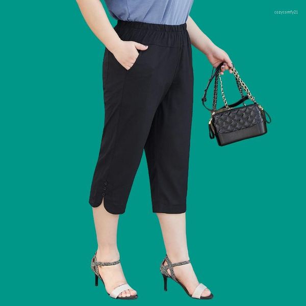 Брюки плюс размер нижний деликации женская одежда бриджи шифоновые шифоновые брюки длиной Негабаритные 4xl 5xl 6xl Streetwear Pantalones