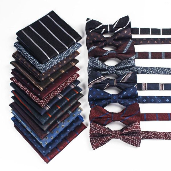 Fliegen HUISHI Krawatte Einstecktuch Set Für Männer Hochzeit Party Business Luxus Bowtie Taschentuch Bowknot Großhandel Zubehör