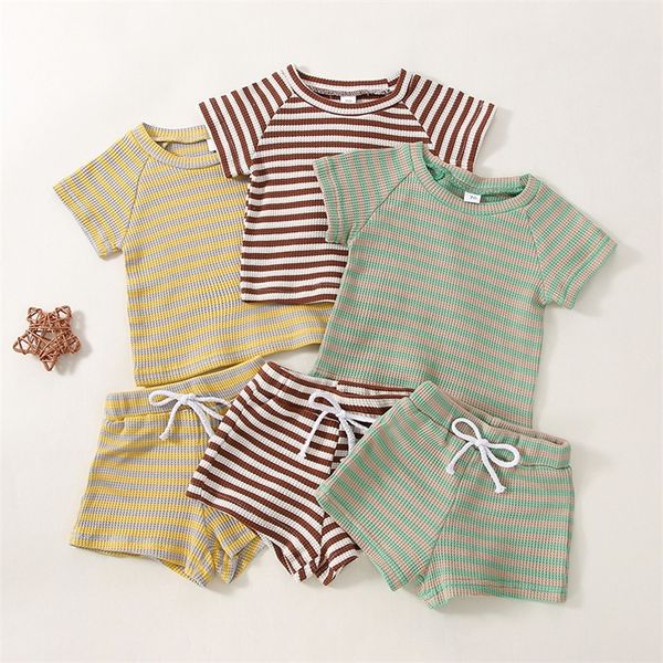 Kleidung Sets Baumwolle Jungen Mädchen Kleidung Herbst Kinder Kleidung Hübsches Baby T-Shirt Top Hosen Set 2 Stück Casual YG1-5 220916
