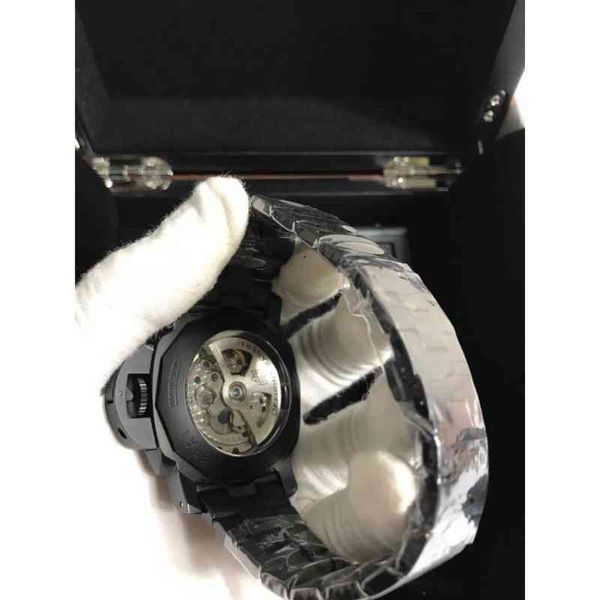 Relógio masculino de alta qualidade designer moda mansão cerâmica completa fosco preto samurai fim pulso mecânico homem xo33