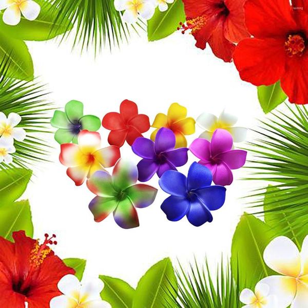 Вечеринка украшения пена Plumeria цветы Diy искусственный венок головной убор Frangipani яиц цветочные головы гавайские свадебные декор