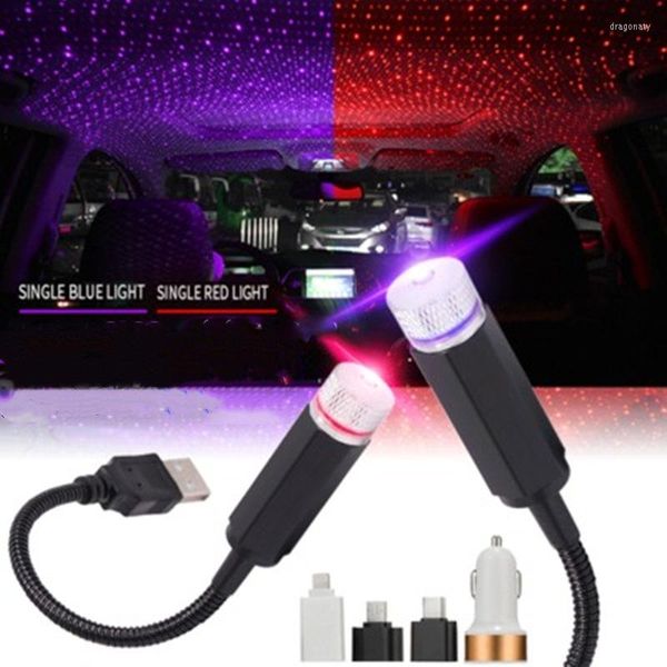 Mini LED Car Roof Star Novità Illuminazione Luci notturne Proiettore Luce interna Cielo stellato USB Decorativo