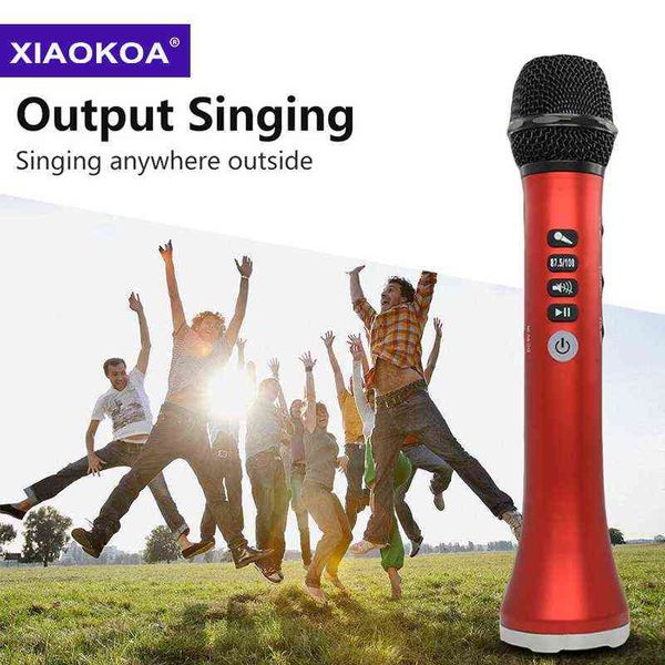 Mikrofonlar Xiaokoa L-698 Kablosuz Karaoke Mikrofon Bluetooth Hoparlör 2'si 1 arada Sing Kayıt IOS/Android T220916 için Taşınabilir KTV Player