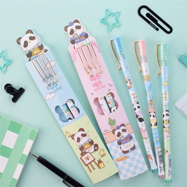 Teile/satz 0,5mm Kawaii Panda Liebhaber Paar Gel Tinte Stifte Nette Schule Büro Schriftlich Liefert Stift Schreibwaren Geschenk Preise