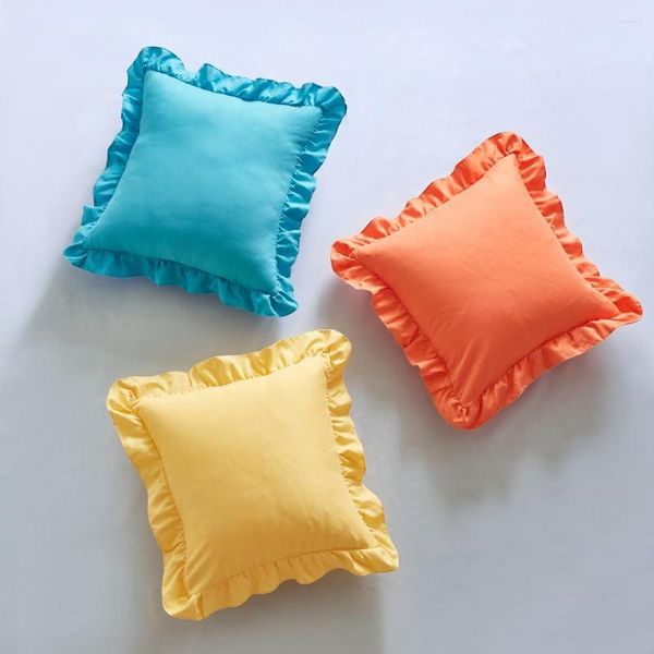 Yastık kasası düz renk kare yastık yastık kılıfı ev dekoratif yastık kılıfları için yararlı şeyler anime gövdesi yumuşak yataklar