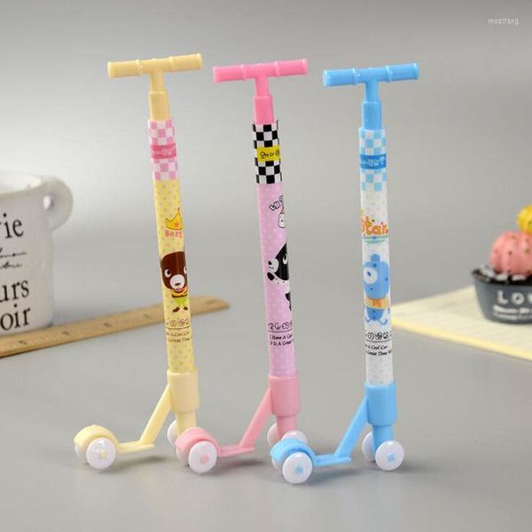 1pc Scooter de moda fofa Ballget Pen Office School Supplies Blue Kawaii Cartoon Kids Toys Toys Coreanos