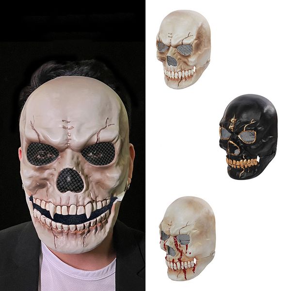 Skelett-Maske, Cosplay-Thema, Kostüm-Maske, Ball, volles halbes Gesicht, für Männer, Halloween-Party-Requisiten