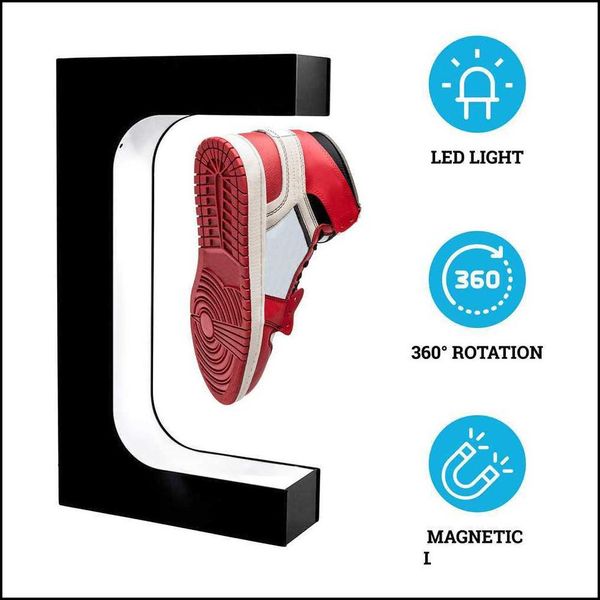 Aufbewahrungsboxen Bins Mode -Levitierende magnetische schwimmende Schuhe Ausstellungsstand und Kaufen Sie für Fancy Sever mit LED -Beleuchtung x0 zlnewhome dhl71
