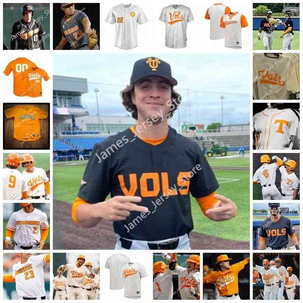 College Baseball usa College NCAA Custom Tennessee Volunt￡rios Jersey de beisebol 16 Camden Sewell 17 Jared Dickey 18 Hunter Ensley 19 Seth Halvorsen 20 Gavin Brasos