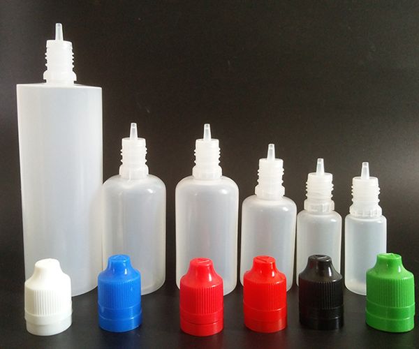 Kindersicherer Manipulationsverschluss 10 ml-120 ml Kunststoff-Tropfflaschen für E-Liquid-Saft