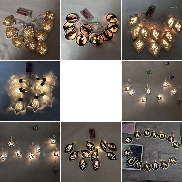 Party-Dekoration, Eid Mubarak, handgefertigter Draht, 7/10/14 LED-Lichterkette, Ramadan, islamische Batterieversorgung, Innendekoration