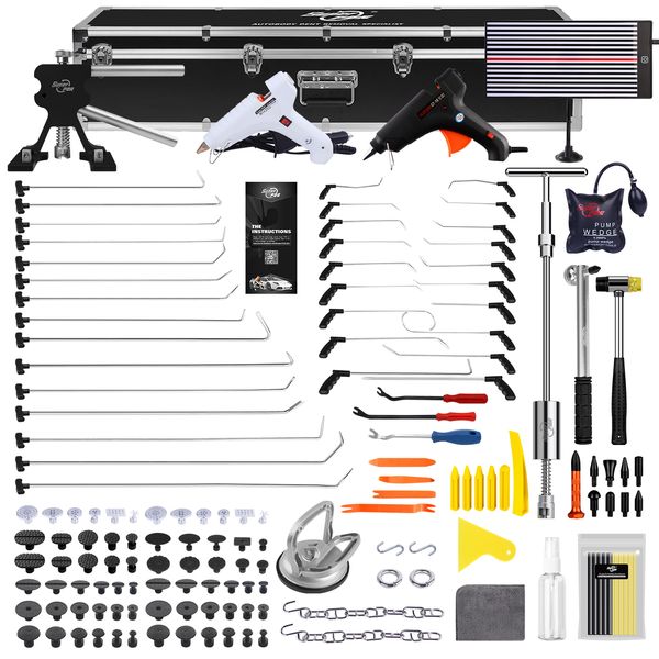 Kit di riparazione automobilistica Super PDR altri strumenti per veicoli set di danni da grandine kit di riparazione per ammaccature per carrozzeria kit di aste per ganci professionali utensile manuale fai-da-te