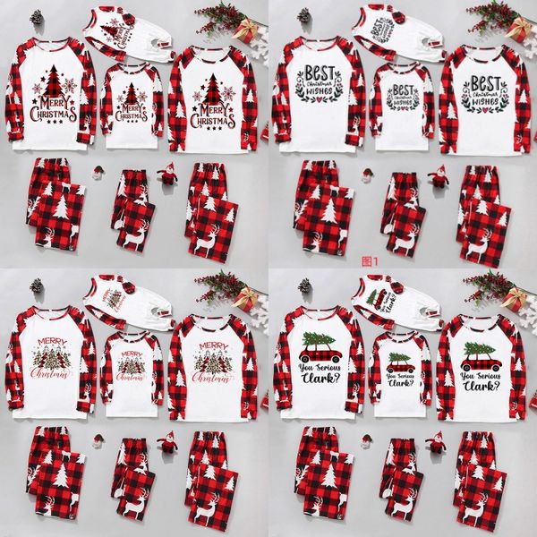 Pijama de roupas de Natal para casa Mulheres/homens/crianças/bebê clássico xmas xmas de Natal roupas suaves roupas de dormir