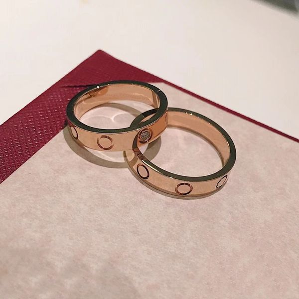 5 мм шириной 6 мм золотой полоса отвертки кольцо мужские женщины бриллиант без сверл.