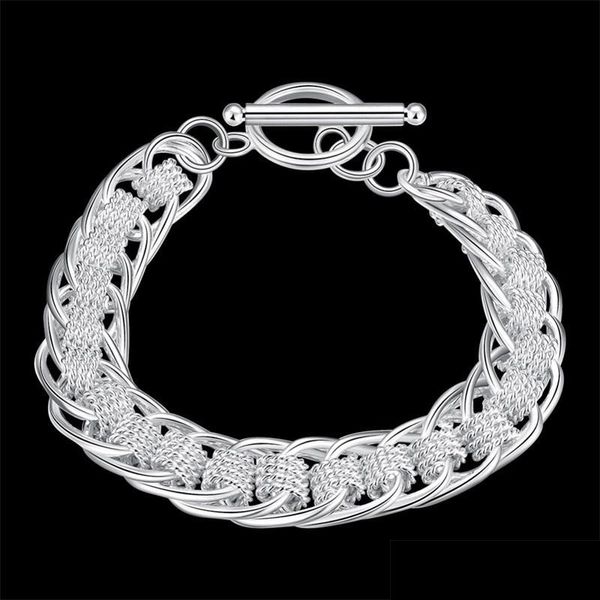 Link Kette 925 Sterling Silber Dame Kette Armband Viele Kreis Charm Armbänder Schmuck Für Frauen Männer Großhandel Hochzeit Gi DHSeller2010 Dhopm