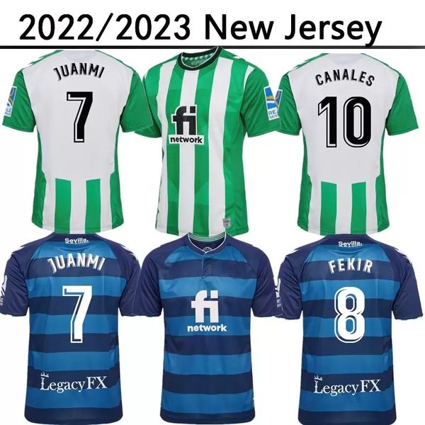 22 23 Jerseys de futebol da Betis Real Betis Juanmi B.IGLESIAS 2022 2023 Joaquin Canales Fekir Football Shirt Alex Moreno Willian J. Mens Jersey