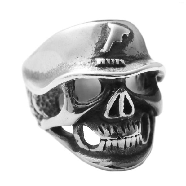 Fedi nuziali Moda Acciaio inossidabile Scavato-Out Skulls Ring Coppie Uomini e donne Trendy Simple Punk Jewelry Gift 27049