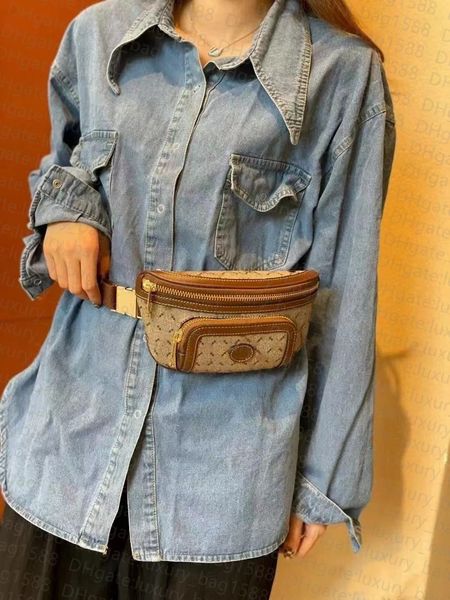 Top Damentasche horizontal Fanny Pack großes Volumen Reißverschluss PVC Vintage Handtasche Glogo Modedesigner 2022