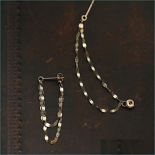 Stud Sier European Geometric Chain Nappa Orecchini Per Le Donne Semplice Temperamento Dea Gioielli Accessori Regalo 683 Z2 D Dhseller2010 Dhslu