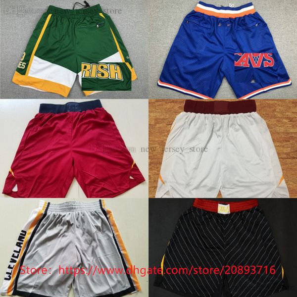 Neue Basketball DariusGarland Shorts JustDon Pocket Short Hip Pop Hose mit Taschen Reißverschluss Jogginghose EvanMobley DonovanMitchell RickyRubio Short