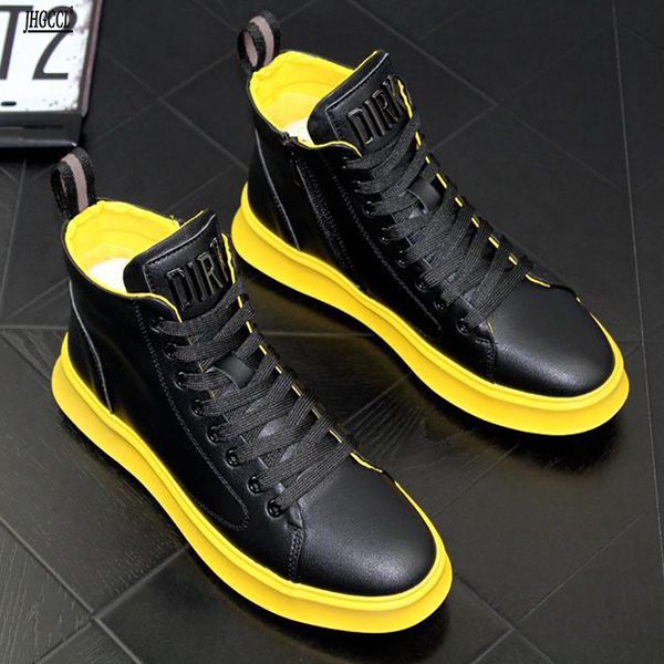 Chaussure Homme Luxe Marque Lackleder Boardschuhe aus hellem Leder High-Top-Freizeitstiefel neue fluoreszierende grüne, goldene und silberne weiße Turnschuhe A20