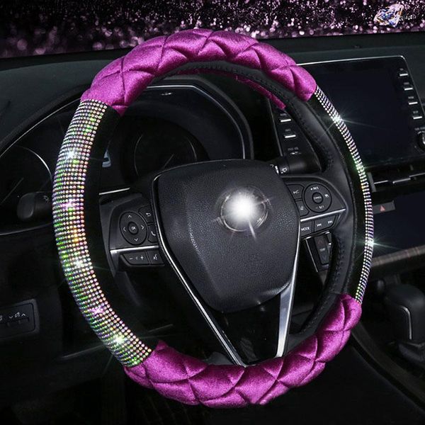 Coprivolanti interni auto neri peluche viola strass rosa rossa SUV antiscivolo auto