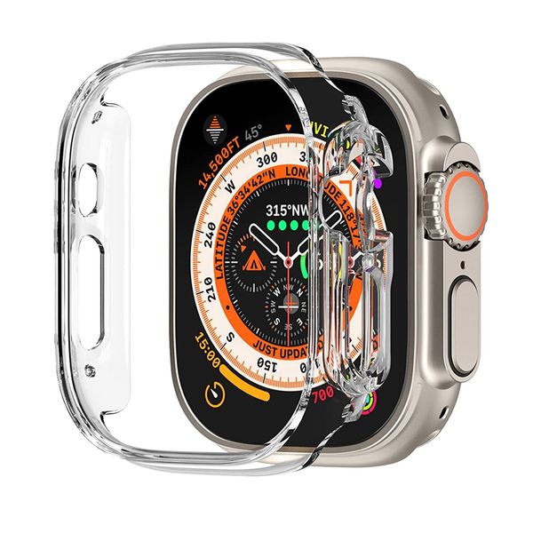 Custodie protettive per orologi per Apple Watch Ultra PC trasparenti All-Around Edge iwatch 49mm Cover senza custodia protettiva per lo schermo