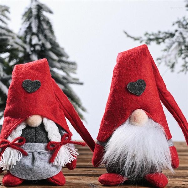 Weihnachtsdekorationen, handgefertigt, schwedischer Zwerg, Spielzeug, Weihnachtsmann-Puppe, nordisches Zuhause, Ornamente, Geschenk, Tischdekoration für