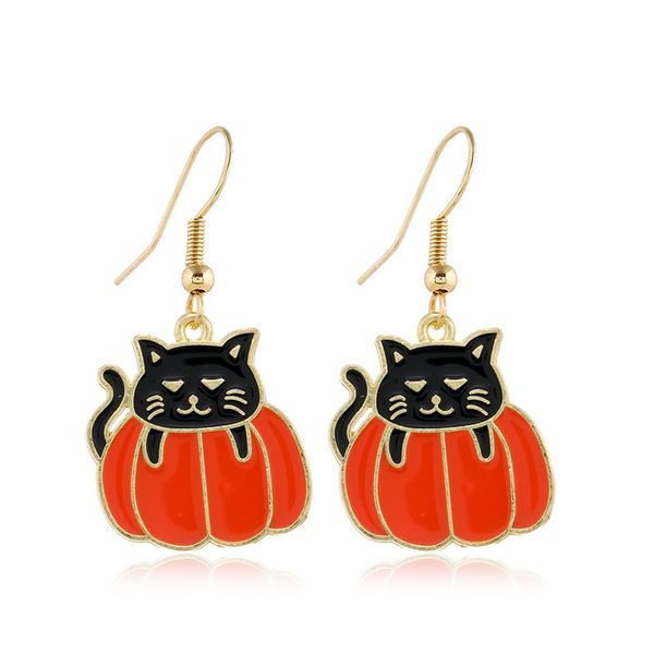 Halloween Haken baumeln Kronleuchter Tropfen Ohrringe Kürbis Fledermaus Boo baumeln Ohrringe Party Zubehör lustige Schmuck Geschenke