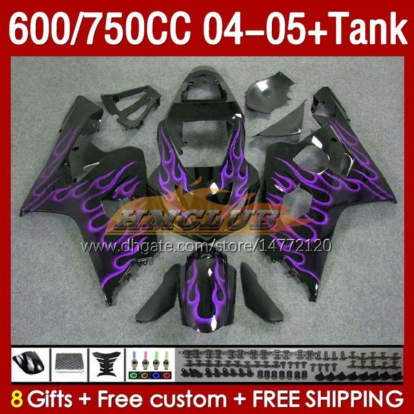 Обтекание танк для Suzuki GSXR-600 GSXR750 GSXR600 GSX-R600 04-05 Body 153NO.133 GSXR 750CC 600 750 CC GSXR-750 K4 2004 2005 600CC 04 05 Уэмп.