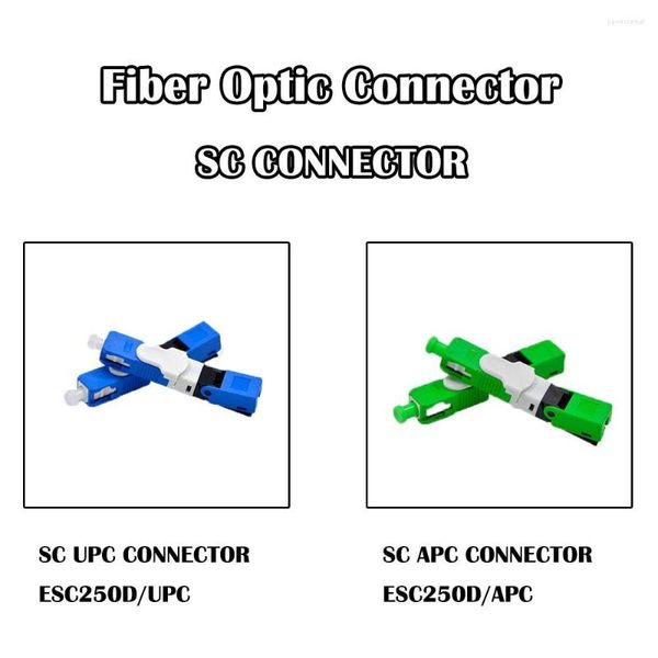 Glasfaserausrüstung 50 Stück SC UPC/APC-Stecker ESC250D Embedded SM Single Mode FTTH Fast Cold Connecting Networking