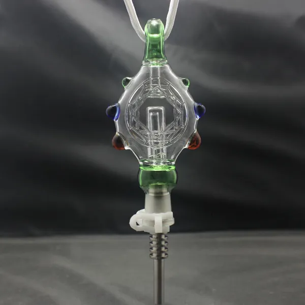 Conjunto de coletores de néctar de design pendente Glass Glass vem com unhas de titânio e cordão