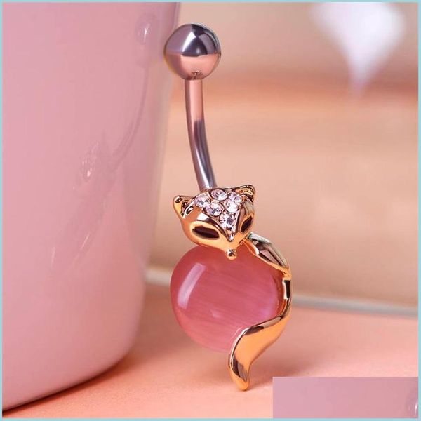 Navel Bell Button Rings Luxtury Cubic Zirconia Head Piercing all'ombelico Anelli ombelico Ear Nail Shamblla Body Jewelry 5 Dhseller2010 Dhbeu