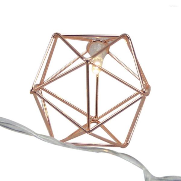 Saiten SHGO-Decorative String Lights Rhombus Hexagon Gold LED 20LED Batteriebetrieben für Zuhause Schlafzimmer Hochzeit