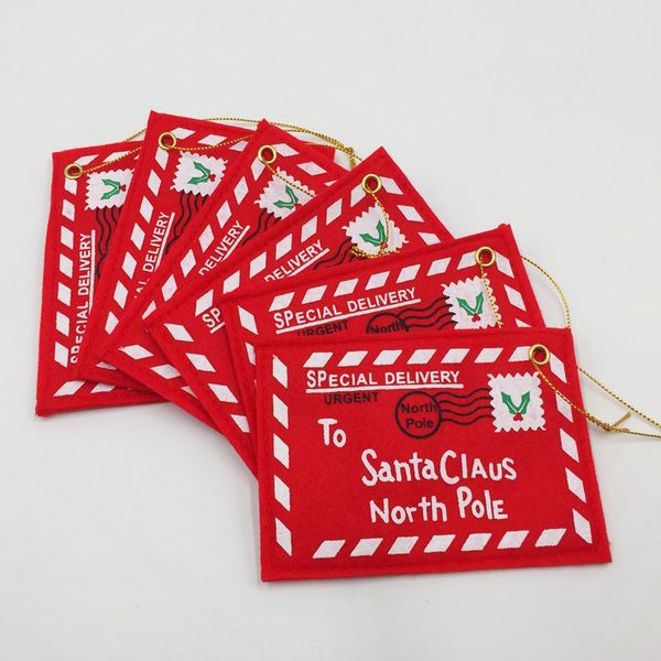 Noel Asma Zarf Noel Ağacı Zarflar Kolye Dokunmayan Tebrik Kartı Şeker Hediye Çantaları Noel Parti Dekorasyonu TH0318