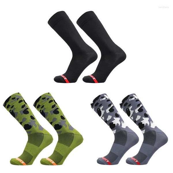 Calzini sportivi Outdoor Camouflage Ciclismo Uomo Sci di fondo Mountain Compression Bike Army Green Calcetines Ciclismo