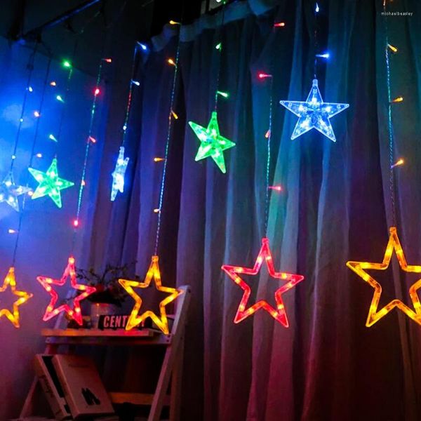 Strings 220V 250cm Pentagram Star LED String String Lamp Fata Vacanze romantiche Luci natalizie Ghirlanda nuziale Decorazione Lamparas